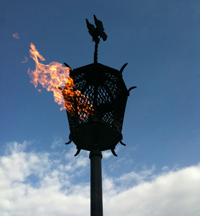 The eternal flame near the Cenotaph at CMP